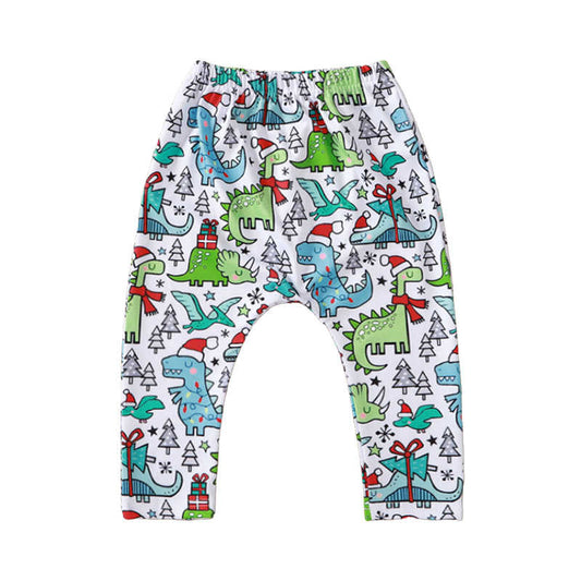 Infant Toddler Girl Christmas Printed Trousers