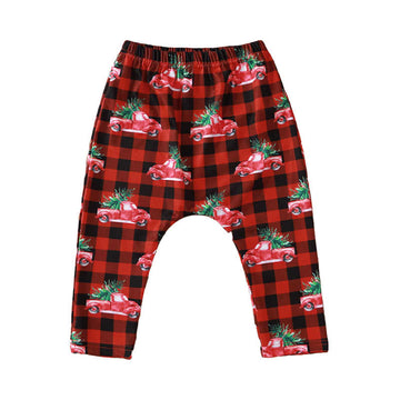 Infant Toddler Girl Christmas Printed Trousers