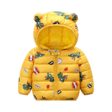 Fashion Baby Kid Unisex Solid Color Animals Cartoon Print Jackets Outwears