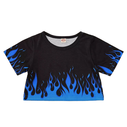 Kid Girl Flame Print Tee