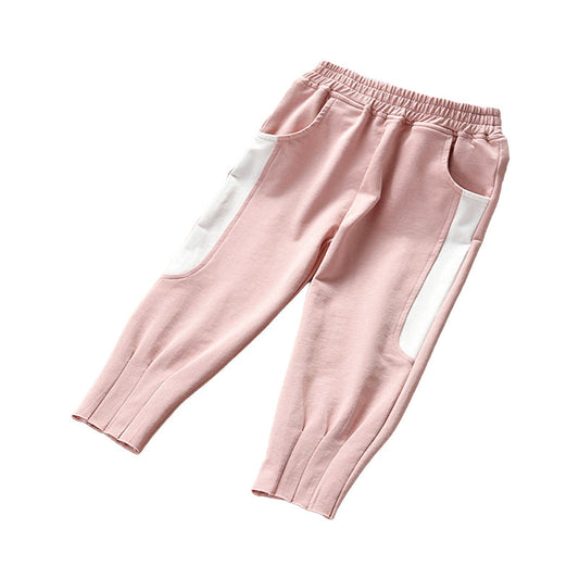 Baby Kid Girls Boys Color-blocking Pants