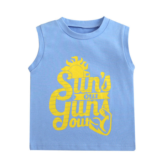 Kid Boy Sun's Out Print Tank Top