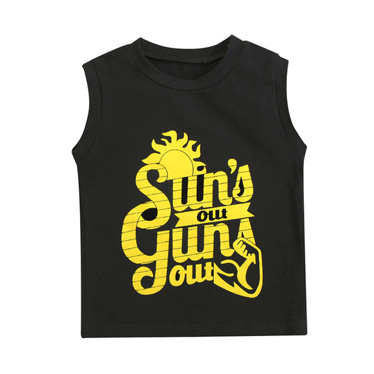 Kid Boy Sun's Out Print Tank Top