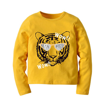 Kid Boy Tiger Cartoon Top