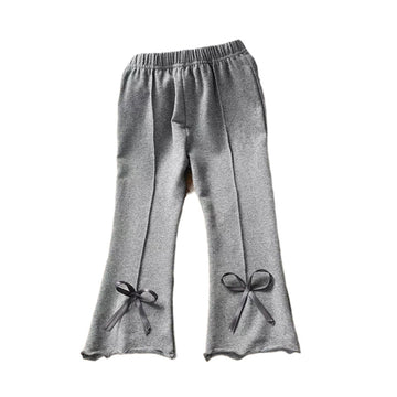 Kid Girl Bowknot Casual Pants