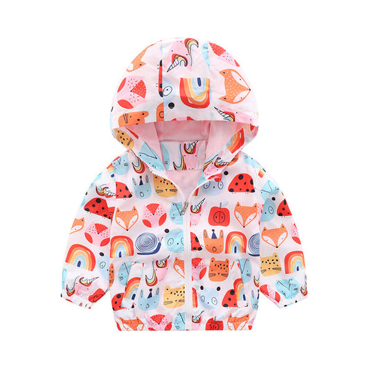 Baby Kid Girls Animals Cartoon Print Jackets Outwears