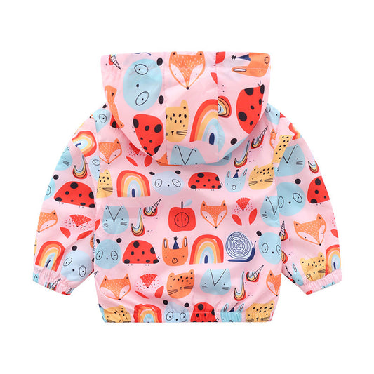 Baby Kid Girls Animals Cartoon Print Jackets Outwears