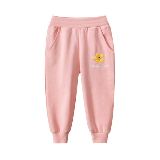 Kid Girl Flower Track Pants