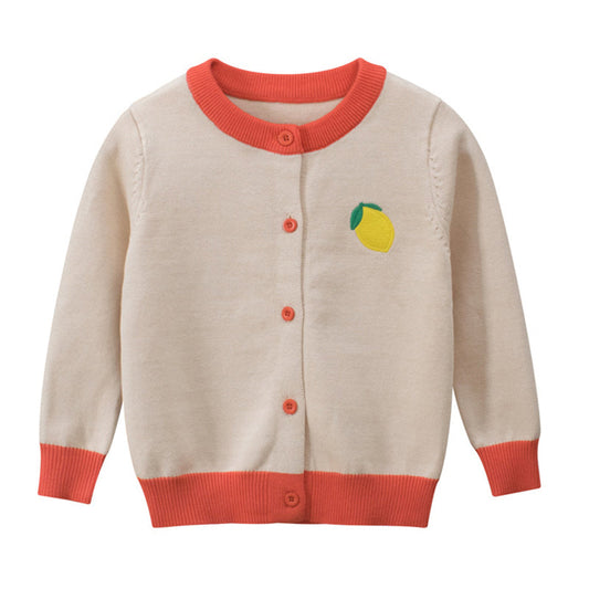 Kid Girl Fruit Knit Cardigan