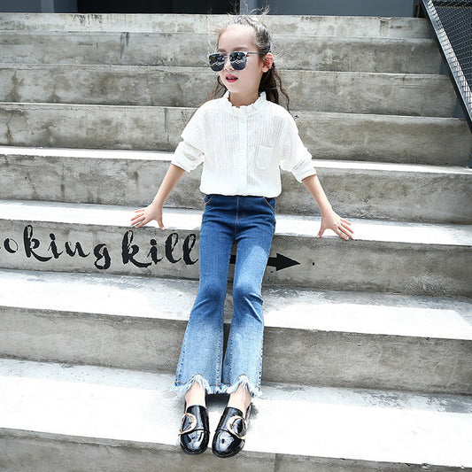 Kid Girl Gradient Flared Jeans