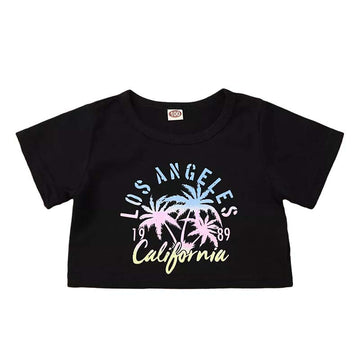 Kid Girl Los Angeles California Coconut Tree Crop Top