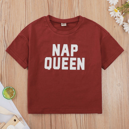 Kid Girl Nap Queen T-shirt