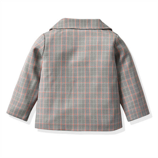 Baby Kid Girls Checked Jackets Outwears