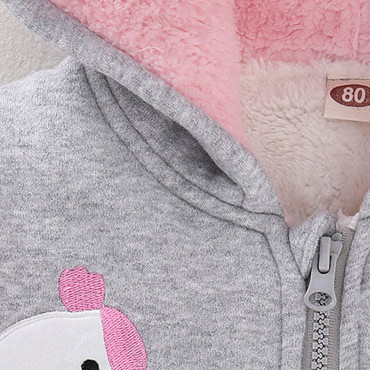 Baby Kid Girls Animals Bow Embroidered Jackets Outwears