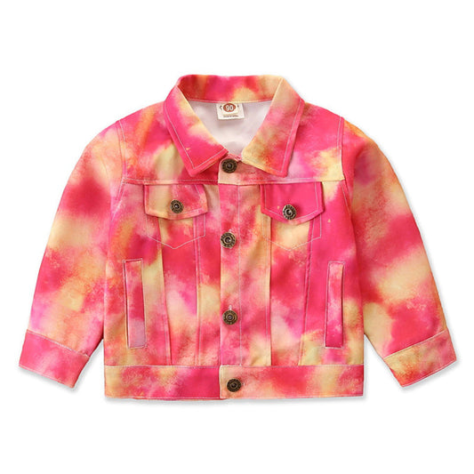 Baby Kid Girls Tie Dye Jackets Outwears