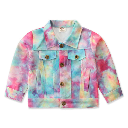 Baby Kid Girls Tie Dye Jackets Outwears