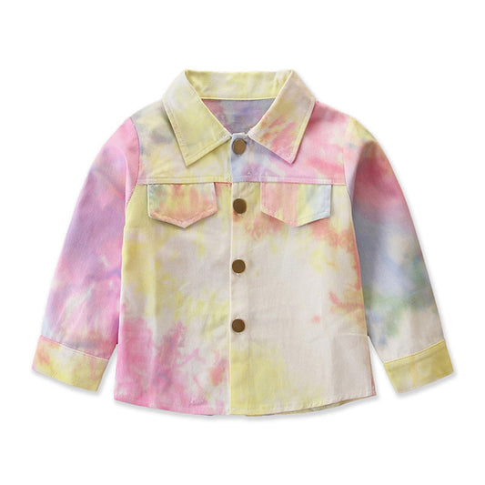 Baby Kid Girls Tie Dye Jackets Outwears