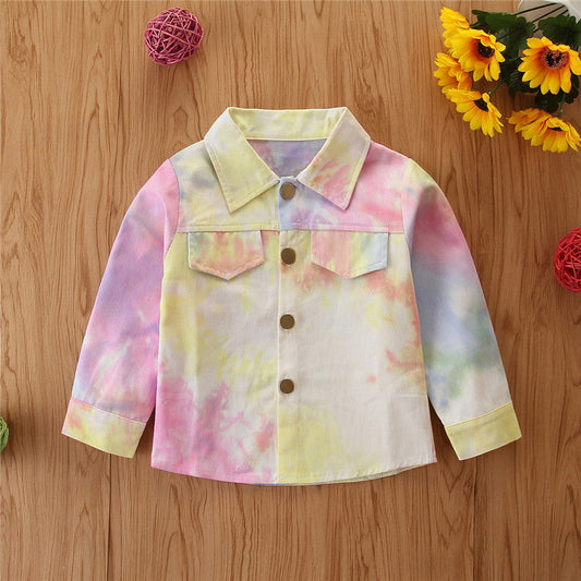 Baby Kid Girls Tie Dye Jackets Outwears