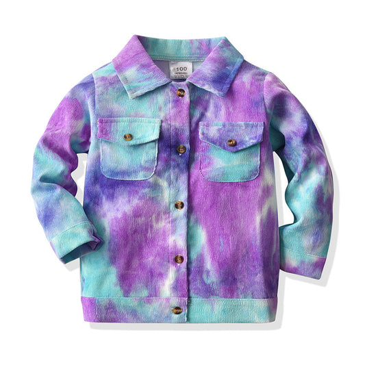 Baby Kid Girls Tie Dye Jackets Outwears