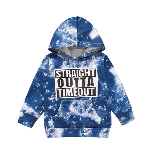 Kid Tie Dye Letter Hoodie