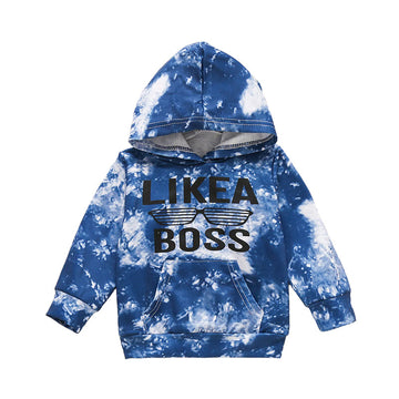 Kid Tie Dye Letter Hoodie