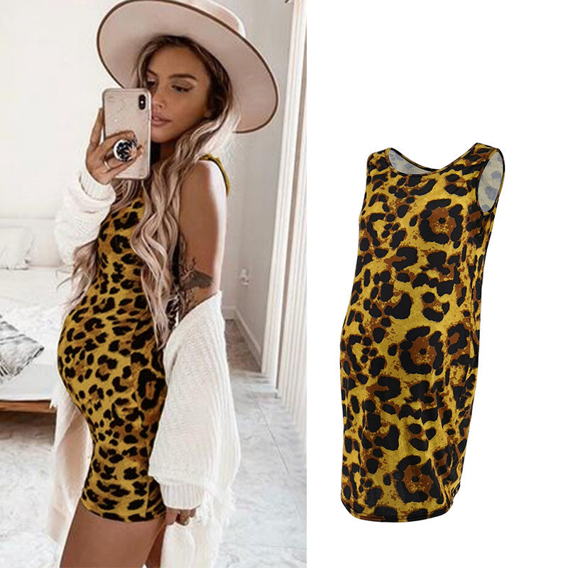 Maternity Leopard Tank Dress