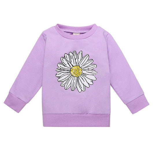 Toddler Girl Daisy Print Sweatshirt