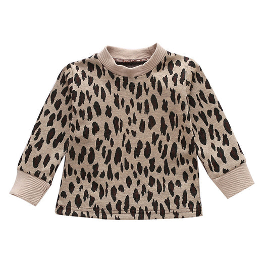 Fashion Toddler Kid Girl Leopard Pullover