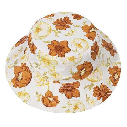 Little Girl Floral Print Bucket Hat