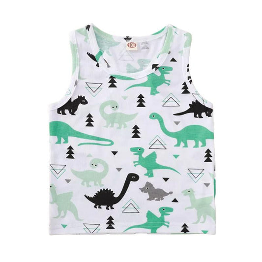 Toddler Boy Allover Dinosaur Print Tank Top