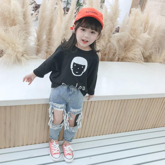 Cute Kid Unisex Ripped Jeans