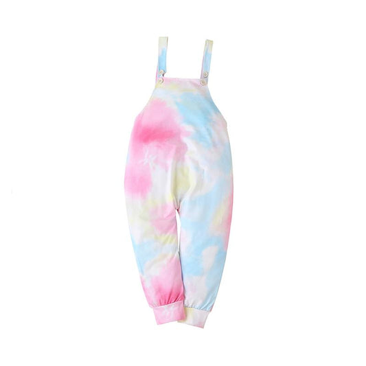 Kid Girl Tie Dye Overall Jumpsuit