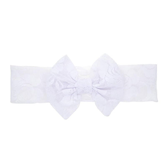 Baby Lace Solid Color Bow Headband