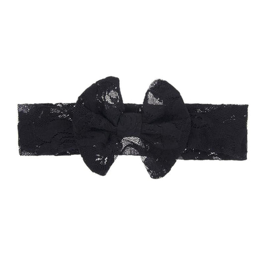 Baby Lace Solid Color Bow Headband