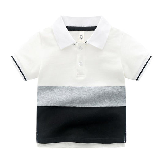 Kid Boy Color Blocking Polo Shirt