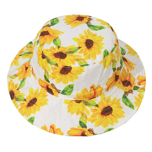 Little Girl Floral Print Bucket Hat