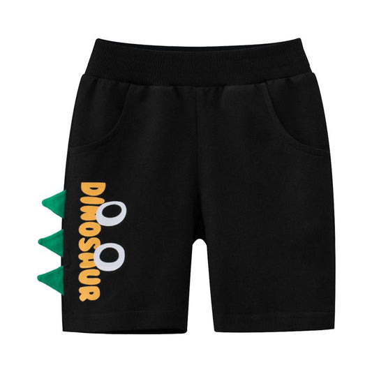 Boy DINOSAUR Print Shorts In Black