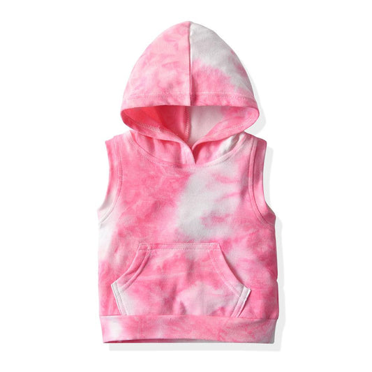 Kid Tie Dye Hooded Tank Tops