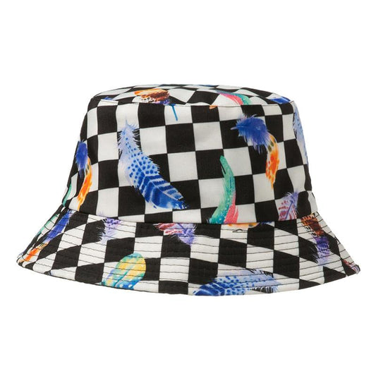 Kid Black & White Checkered Bucket Hat