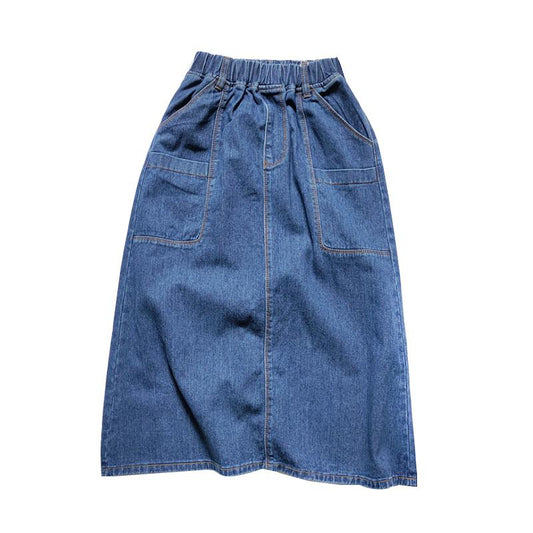 Kid Girl Distressed Denim Skirt