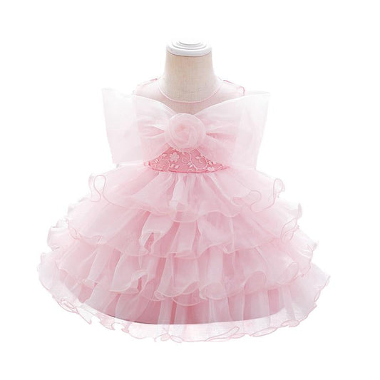 Toddler Kid Girl Tiered Layered Ruffle Trim Off Shoulder Party Formal Dress