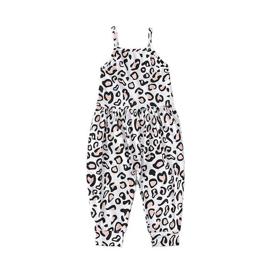 Kid Girl Leopard Print Cami Jumpsuit