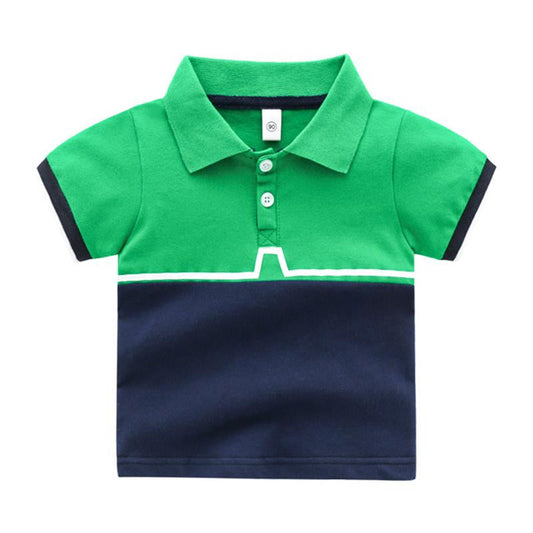 Kid Boy Hit Color Polo Shirt