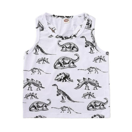 Toddler Boy Allover Dinosaur Print Tank Top