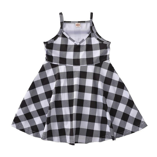 Kid Girl Buffalo Plaid Cami Dress