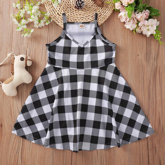 Kid Girl Buffalo Plaid Cami Dress