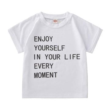 Enjoy Yourself In Your Life Every Moment Print T-shirt